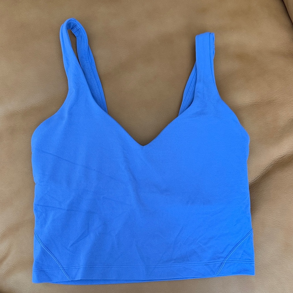 Lululemon Blue Align Cropped Tank size 4